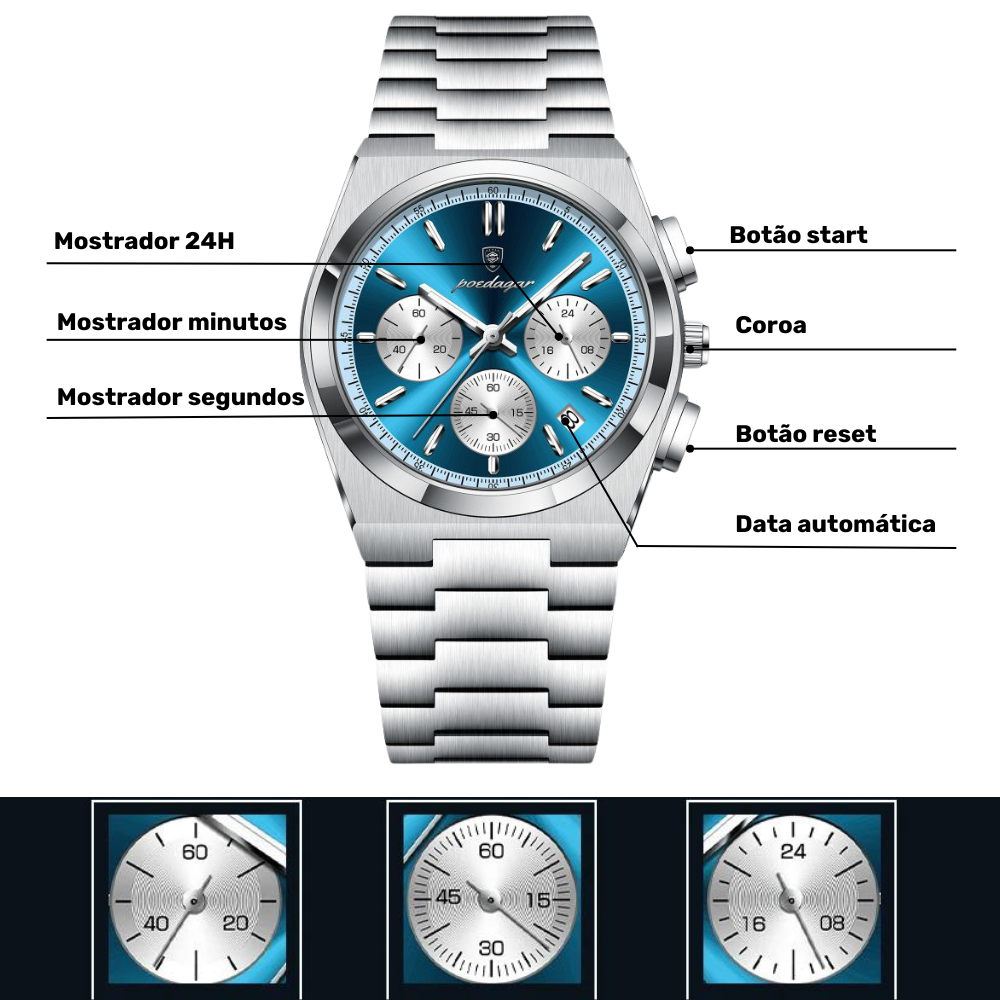 Poedagar Platinum™ 40mm