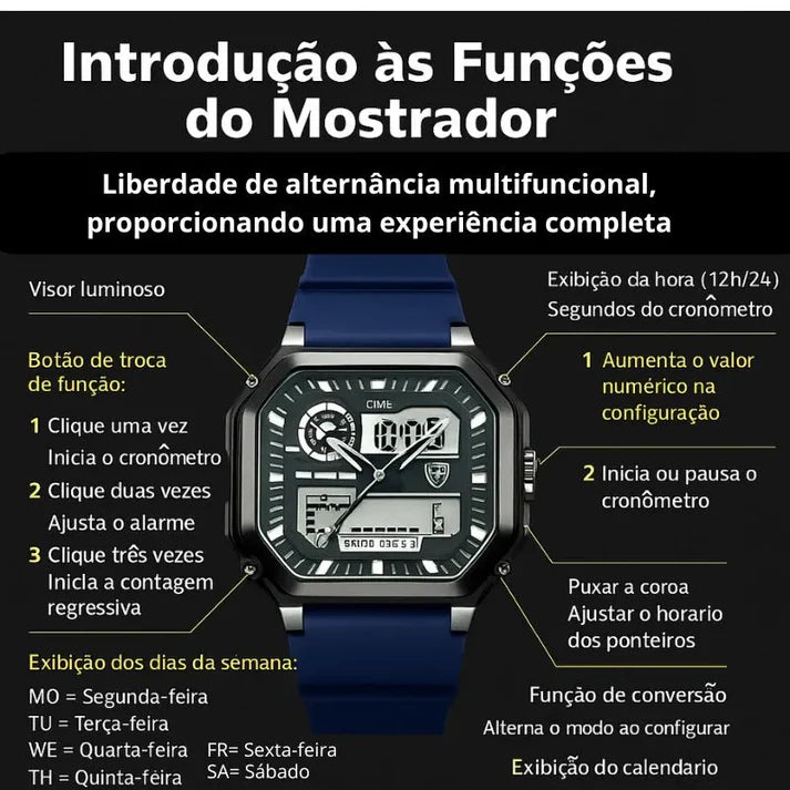 Poedagar Blue Legacy® 43 mm
